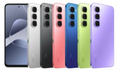 Infinix Hot 60i выпускается в гладком черном, титановом серебре, синей тени, неоновом красном, луговом зеленом и фиолетовом цвете (Источник изображения: Infinix)