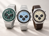 Три новых варианта хронографа Q Timex представлены в зелёном, ледяно-голубом и хаки цветовых решениях.