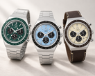 Три новых варианта хронографа Q Timex представлены в зелёном, ледяно-голубом и хаки цветовых решениях.