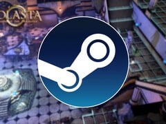 Изображение с логотипом Steam и игрой «Solasta: Crown of the Magister», которая сейчас продаётся на Steam со скидкой 75 %.