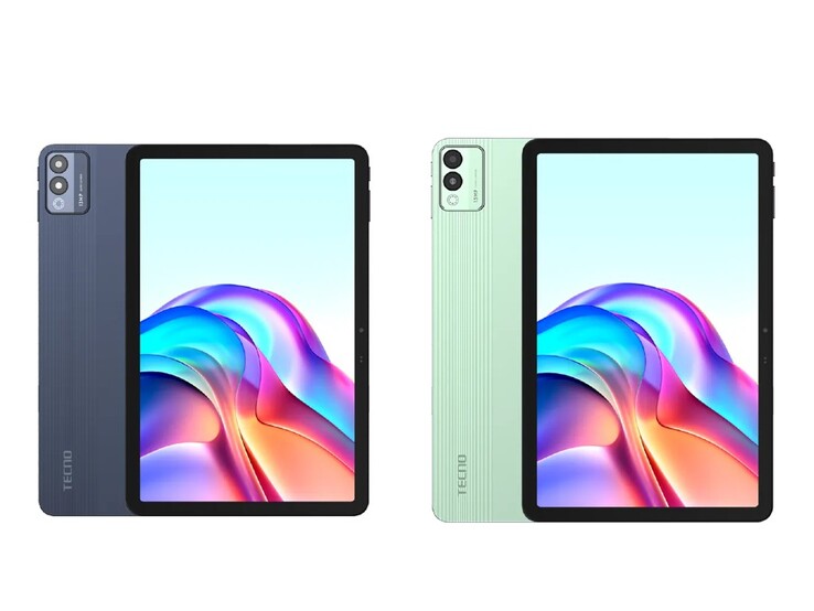 Tecno Megapad 11 в цвете Starfall Grey и Vitality Green. (Источник изображения: Tecno)