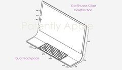 Новый патент Apple предусматривает, что iMac будет представлять собой цельный лист изогнутого стекла. (Источник: Patently Apple)