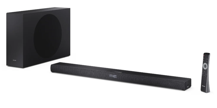 Ультратонкий саундбар Sharp HT-SBW320 2.1ch с беспроводным сабвуфером. (Источник изображения: Sharp)