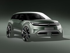 ID.2X от Volkswagen был показан на эскизах (вверху). (Источник изображения: Volkswagen через Instagram)