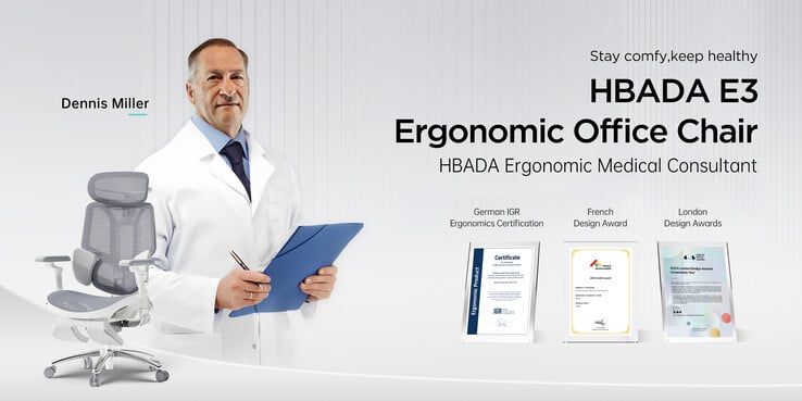 Эргономичное офисное кресло HBADA E3