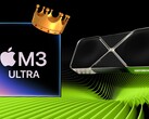 Apple M3 Ultra SoC сияет в первых результатах GFXBench, обмениваясь ударами с high-end настольными GPU от Nvidia и AMD. (Источник изображения: Apple, Nvidia, отредактировано)