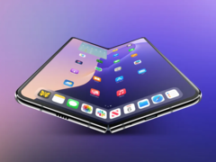 Рендер складного iPhone, который, как утверждается, будет оснащен 7,76-дюймовым внутренним дисплеем с камерой под дисплеем. (Источник изображения: 9to5Mac)