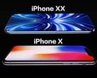 Предполагаемый рендер iPhone XX/20 (вверху), iPhone X (внизу).