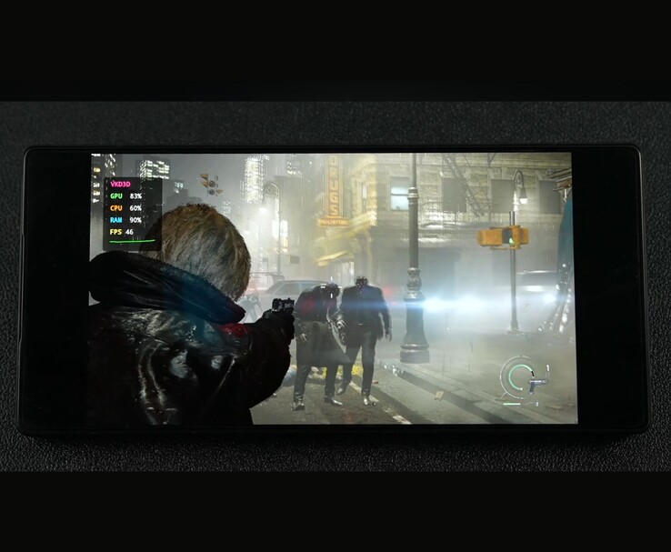 Resident Evil Requiem, запущенный на Android с помощью эмуляции ПК, демонстрирует производительность игры на открытом воздухе около 45 FPS.