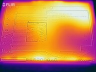 Карта нагрева лицевой стороны при вычислительной нагрузке