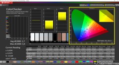 CalMAN ColorChecker (профиль: DCI-P3, целевое цветовое пространство: P3)