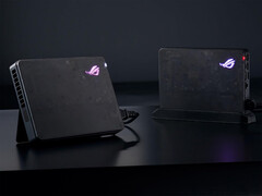 Asus включает простую подставку в комплект поставки своих eGPU ROG XG Mobile 2025. (Источник изображения: Asus)