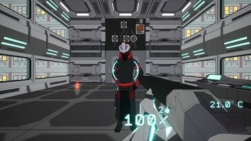 На изображении: Скриншот игрового процесса Cyberfrags '69.