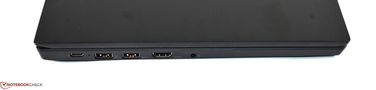 Левая сторона: USB 3.1 Gen 1 Type-C, 2x USB 3.0 Type-A, HDMI, комбинированный аудио разъем