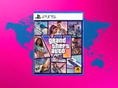 Коробка игры GTA 6 для PS5 с изображением карты мира