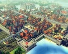 Изображение, на котором изображен город и несколько зданий из игры «Kingdoms and Castles». 