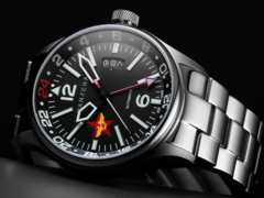 Пилотные часы Panzera Flieger 45G (на фото), оснащенные автоматическим механизмом Seiko NH34A с функцией GMT, обеспечивают 41-часовой запас хода. (Источник изображения: Panzera)