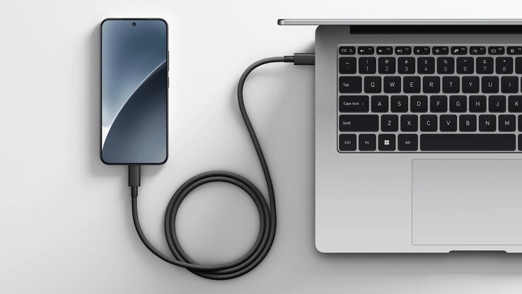 Кабель Xiaomi 6A High-Speed USB4 Braided USB-C to USB-C Cable (1 м). (Источник изображения: Xiaomi)