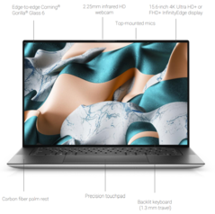 XPS 15 9500, передняя сторона (Изображение: Dell)