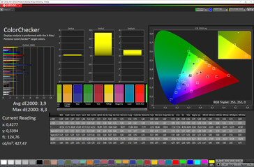 Color Checker (ориентация на sRGB, тёплая цветовая температура в настройках)
