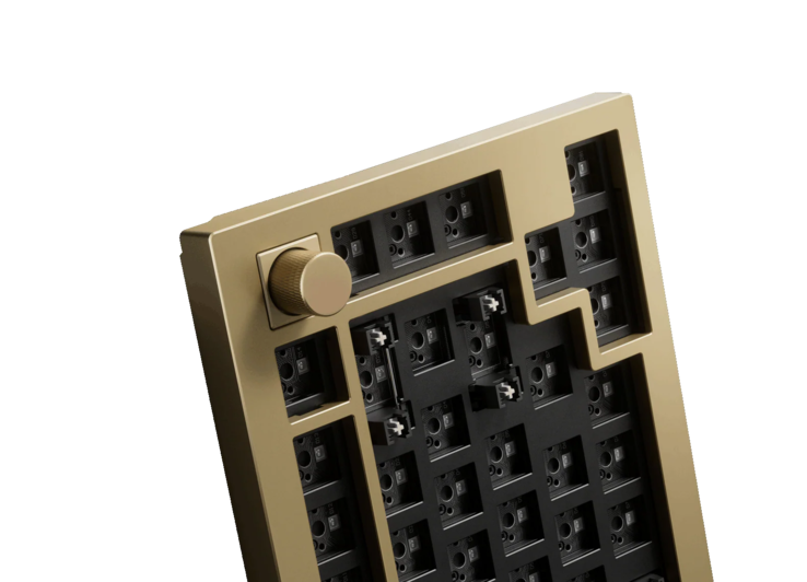 Keychron Q1 HE Copper Edition без колпачков и переключателей. (Источник изображения: Keychron)