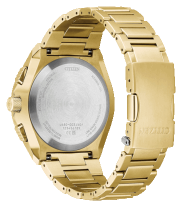 Вид сзади часов Citizen Promaster Skyhawk A-T JY8144-50E, демонстрирующий заднюю крышку из нержавеющей стали с логотипами Promaster и Eco-Drive.