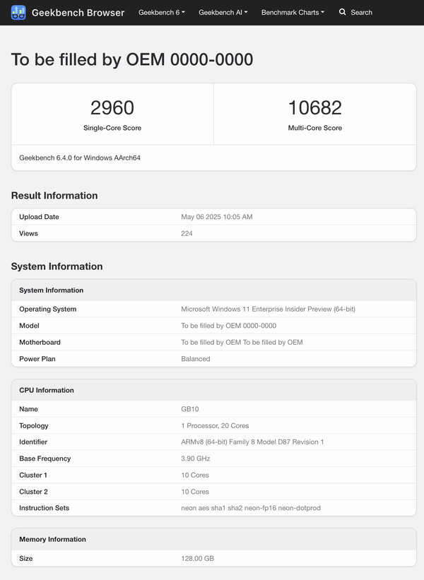 (Источник изображения: Geekbench)