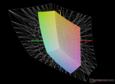 против Adobe RGB: 40,7% охвата
