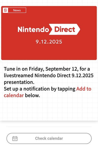 Показан интерфейс приложения Nintendo Today! (Источник изображения: скриншот, приложение Nintendo Today!)