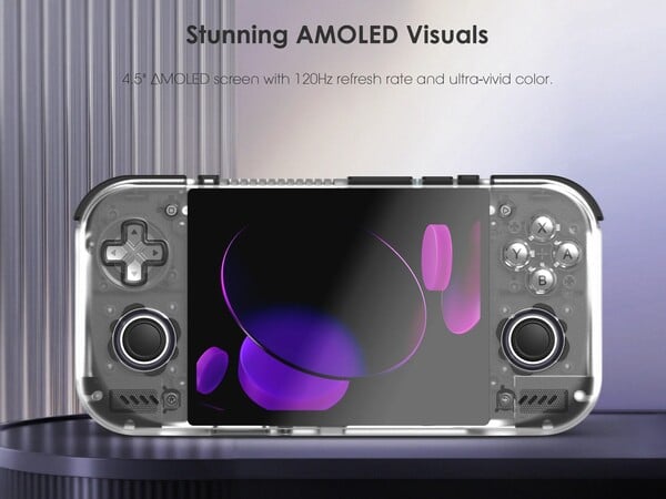Retroid Pocket Nova оснащён AMOLED-дисплеем с частотой обновления 120 Гц и соотношением сторон 4:3.