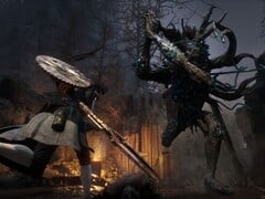 Изображение, на котором запечатлен бой в игре «Lies of P».