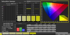 CalMAN: Color saturation (после калибровки)