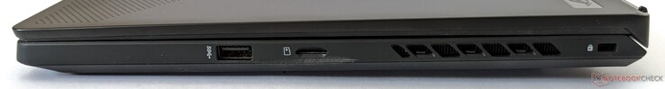 Правая сторона: USB Type-A 3.2 Gen 1, слот microSD, слот замка Kensington