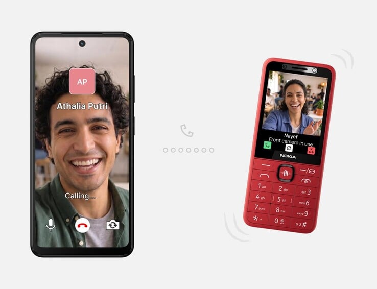 Модель HMD Nokia 215 4G 2-го поколения в красном цветовом исполнении