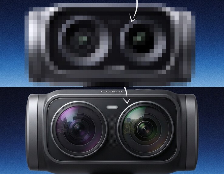 Интерпретация Gemini дизайна утечки Insta360 Luna Ultra. 