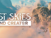 Рекламный баннер для игры Lost Skies: Island Creator, демонстрирующий парящие небесные острова и древние руины, подвешенные над облаками (Источник изображения: Bossa Studios через Steam)