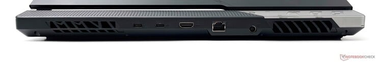 Задняя сторона: Thunderbolt 4, USB 3.2 Gen2 Type-C, HDMI 2.1, 2.5-Гбит Ethernet, разъем питания