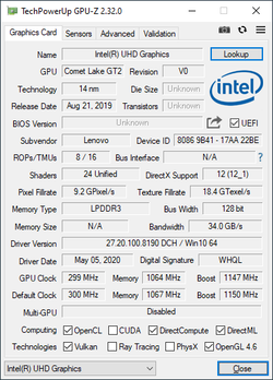 GPU-Z UHD Graphics 620