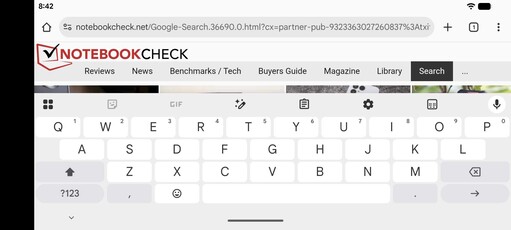 Gboard в ландшафтном режиме