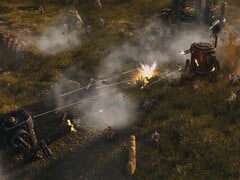 Изображение, на котором показано несколько механических роботов из игры «Iron Harvest», которая в настоящее время продаётся в Steam.
