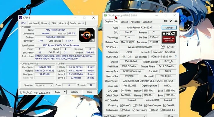 Тестовая система на базе процессора Ryzen 5 5600X и видеокарты Radeon RX 6650 XT для тестирования эмулятора PS5