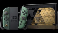 На фотографии представлена консоль Nintendo Switch 2 из ограниченной серии «The Legend of Zelda: Ocarina of Time»