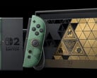 На фотографии представлена консоль Nintendo Switch 2 из ограниченной серии «The Legend of Zelda: Ocarina of Time»
