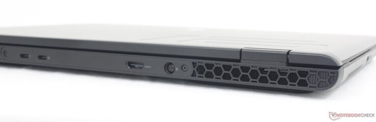Задняя сторона: Thunderbolt 4 (DisplayPort 1.4 + Power Delivery), USB-C 3.2 Gen. 2 (DisplayPort 1.4), HDMI 2.1, адаптер питания