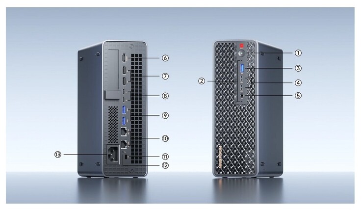 Внешние разъемы на Minisforum MS-S1 Max (источник: Minisforum)