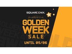Рекламная картинка к распродаже Golden Week Sale 2025 от Square Enix с надписью Golden Week жирными буквами и датами события внизу. (Источник изображения: Square Enix)