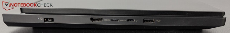Слева: питание, HDMI, USB-C с TB 4 (DP), USB-C (10 Гбит/с, PD 65-100 Вт, DP), USB-A (10 Гбит/с, всегда включен)