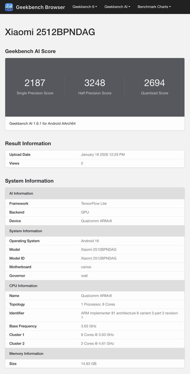 (Источник изображения: Geekbench)