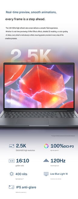 Характеристики дисплея ноутбука ZBook X 16 G2ig (автоматический перевод)