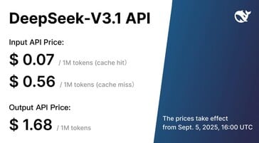Корпоративные пользователи, которые получают доступ к DeepSeek-V3.1 через API, найдут упрощенную структуру цен, учитывающую гибридную природу ИИ. (Источник изображения: DeepSeek)